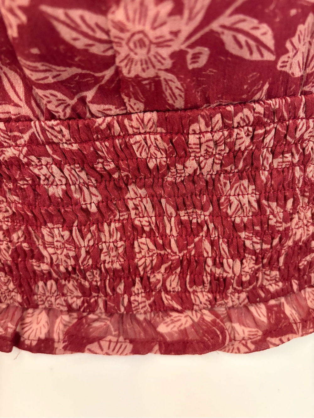 #752 Promesa NWOT Dusty Rose Blouse with Burgundy Accents - Picture 10 of 13